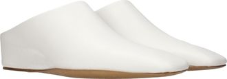 Jil Sander Womens White Leather Slippers