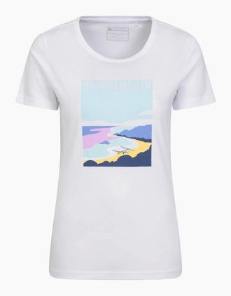 Mountain Warehouse Womens Mountain Warehouse Womens/Ladies Bournemouth Scenery T-Shirt - White - Size: 10