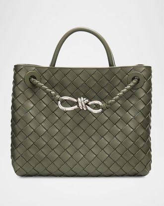 Bottega Veneta Andiamo Small Leather Top-Handle Bag
