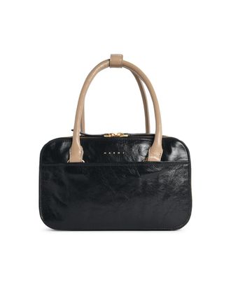 Marni Kleine Boxyne-Tasche von Marni in Schwarz, Braun und Taupe