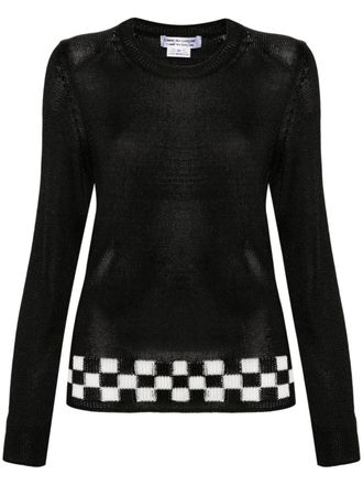 Comme Des Garçons check-detail jumper - Black