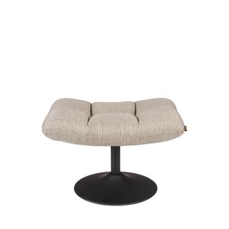 Dutchbone Taburete giratorio de terciopelo gris claro