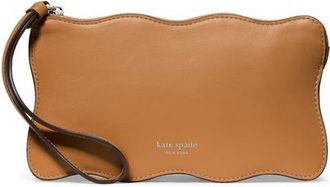 Kate Spade New York zippy leather wristlet in Garden Soil at Nordstrom