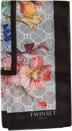 Twinset Bloemenprint Top - Dames - Zijden sjaals - Veelkleurig - ONE Size - Accessoires