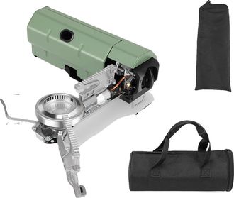 OEM Hornilla De Gas Para Camping, Control De Llama Ajustable, Dise&ntilde;o Port&aacute;til, Verde