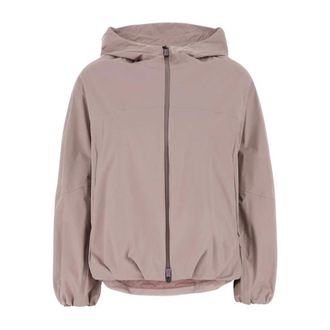 Herno Bomber Jackets, female, Pink, Size: M Nylon Short Down Jacket