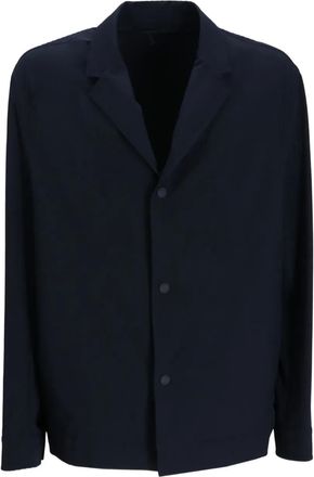 BOSS notched-collar button-up jacket - men - Polyester - 3XL - Blue