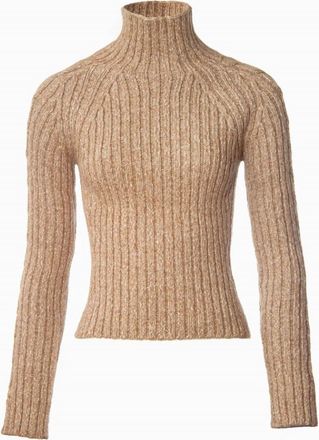Fringe Womens Solange Wide Rib Sweater In Camel