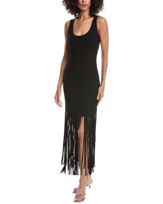 Toccin Lorelai Scoop Neck Fringe Dress