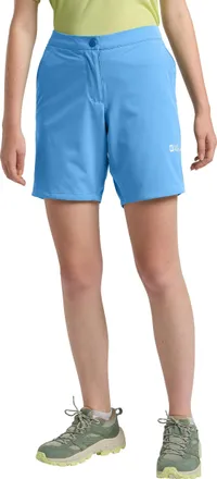 Jack Wolfskin Shorts JACK WOLFSKIN HIKING ALPINE SHORT W, Damen, Gr. 40, Normalgr&ouml;ssen, blau (mid, blau), Obermaterial: 87% Polyester, 13% sonstige Fasern, Hosen Sh