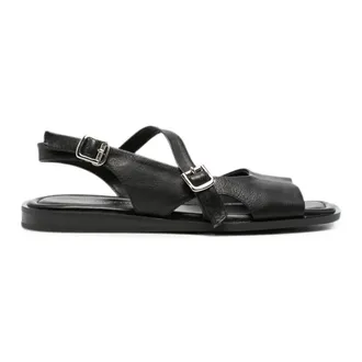 Sergio Moretti Schoenen, Dames, Zwart, 39 EU, Sandalen met open neus