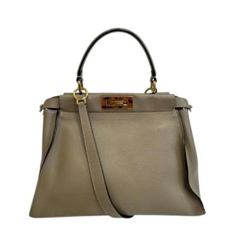 Fendi Pre-owned Handbags, female, Gray, Size: ONE SIZE Pre-owned Vintage Shoulder Bag
