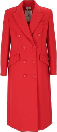 Elisabetta Franchi Double-Breasted Notched Lapel Coat