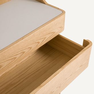AM.PM Commode van eikenfineer en leer, ontwerp Emmanuel Gallina, Junius