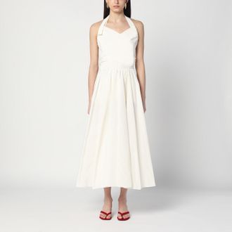 Patou Ivory Dress With A Bow On The Back