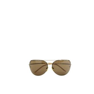 Dior Pre-owned Accessories, female, Brown, Size: ONE SIZE Pre-owned Metal Sunglasses