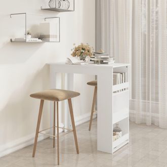 vidaXL Tavolino Da Bar Con Mensole Bianco 102x50x103,5 Cm Truciolato - Vidaxl
