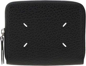 Maison Margiela Black Signature Zip Around Wallet