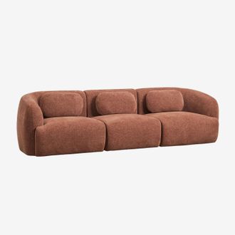 Sklum Sof&aacute; Modular De 3 Piezas En Chenilla Coquette Sklum