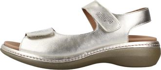 PieSanto 260820P Sandalia - Dames - Sleehakken - Grijs - 38 EU - Katoen - Schoenen
