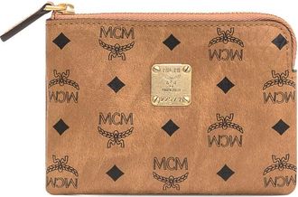 MCM Portafogli E Portacarte Marrone, Nero-Donna