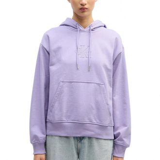 Calvin Klein Classic Foil Monologo Hood - Dames - Hoodies - Paars - M - Katoen - Hoodies & sweatvesten