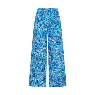 Maliparmi Wide Trousers, female, Blue, Size: 2XS Sweet Butterfly Trousers
