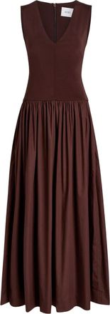 Esse Studios Abito con scollo a V - Marrone