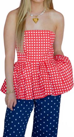 Entro Americana Darling Strapless Top In Red