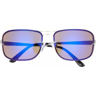 Vince Camuto 64mm Oversize Aviator Sunglasses in Silver at Nordstrom Rack