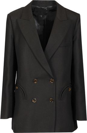 Blaz&eacute; Milano Alcanara Black Double-Breasted Blazer
