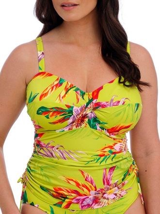Fantasie Womens Cala Macarella Twist Front Tankini Top - Green Polyamide - Size 32FF