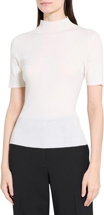 Theory Leenda Merino Wool Mock Neck Sweater in New Ivory at Nordstrom, Size X-Large