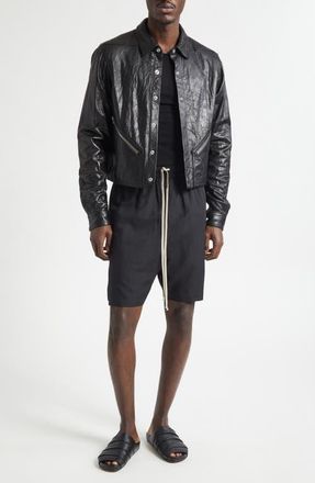 Rick Owens Brad Cotton Blend Jacket in Black at Nordstrom, Size 36 Us