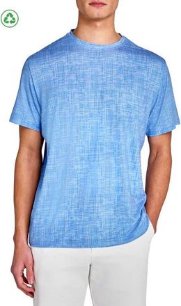 ConStruct Regular Fit Chambray Recycled Performance Golf T-Shirt in Blue at Nordstrom, Size Xx-Large