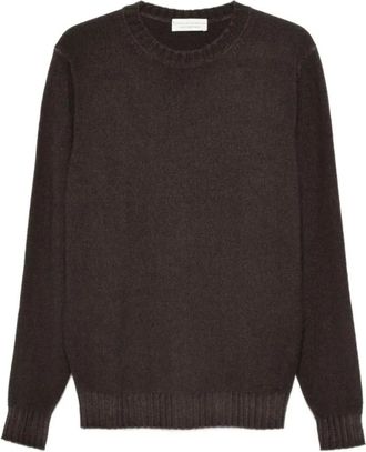 FILIPPO DE LAURENTIIS Truien & Vesten, Heren, Bruin, XL, Wol, Crewneck Sweater LS