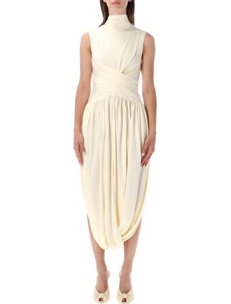 Self Portrait Jersey Wrap Midi Dress