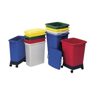 EKO V-part - Carrello Con Ruote Morbide Raccoglitore Per Rifiuti 60l Grigio Scuro Graf