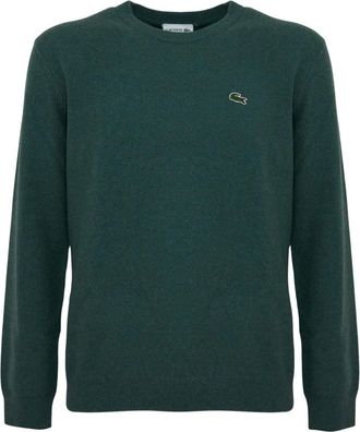 Lacoste Maglioncino - Heren - Ronde hals truien - Groen - S - Wol - Truien & Vesten