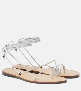 Amanu Studio Karima metallic leather sandals