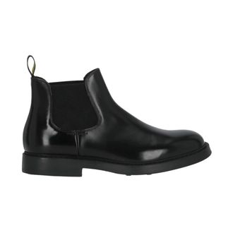 Doucal's Chelsea Enkellaars - Heren - Schoenen - Zwart - Maat: 42 1/2 EU Leer