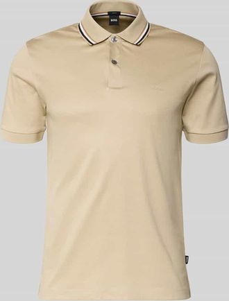 HUGO BOSS Slim Fit Poloshirt aus reiner Baumwolle Modell PENROSE 38 in Beige, Gr&ouml;&szlig;e XXXL