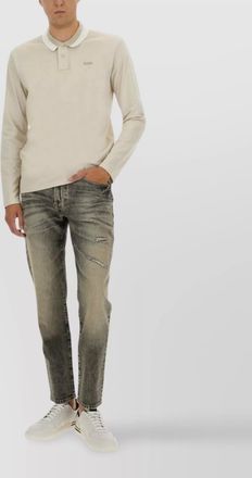 HUGO BOSS polo shirt with long sleeves and collar