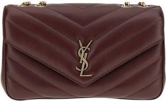 Saint Laurent LouLou Shoulder Bag Burgundy