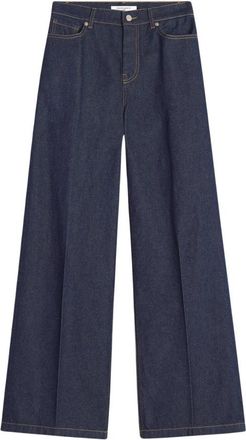 Maison Kitsun&eacute; Wijde pijp Japanse denim jeans - Dames - Loose Fit Jeans - Blauw - W30 - Denim - Jeans