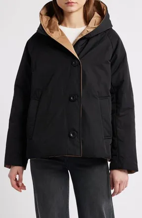 OOF Wear Memory Nylon Water Repellent Reversible Jacket in Black at Nordstrom, Size X-Large