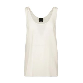 Pinko Sleeveless Tops, female, White, Size: 3XL Sleeveless Tops