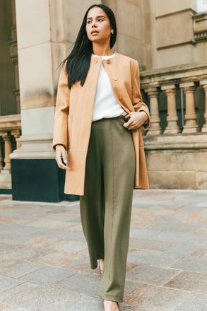 Roman Front Seam Stretch Trouser