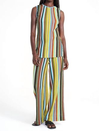 Staud Valley Sleeveless Top In Skate Stripe