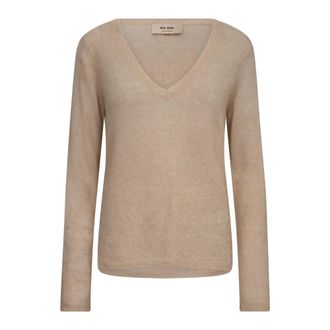 Mos Mosh Jersey de cuello pico - Knitwear - Mujer - Beige - XS